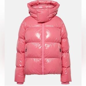 Perfect Moment Shiny Pink Puffer Jacket with Hood - Medium